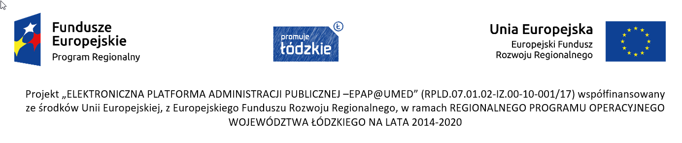 Logotypy projektu - Elektroniczna platforma administracji publicznej EPAP@UMED