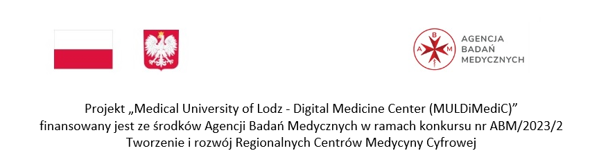 Logotypy projektu - Medical University of Lodz – Digital Medicine Center (MULDiMediC)