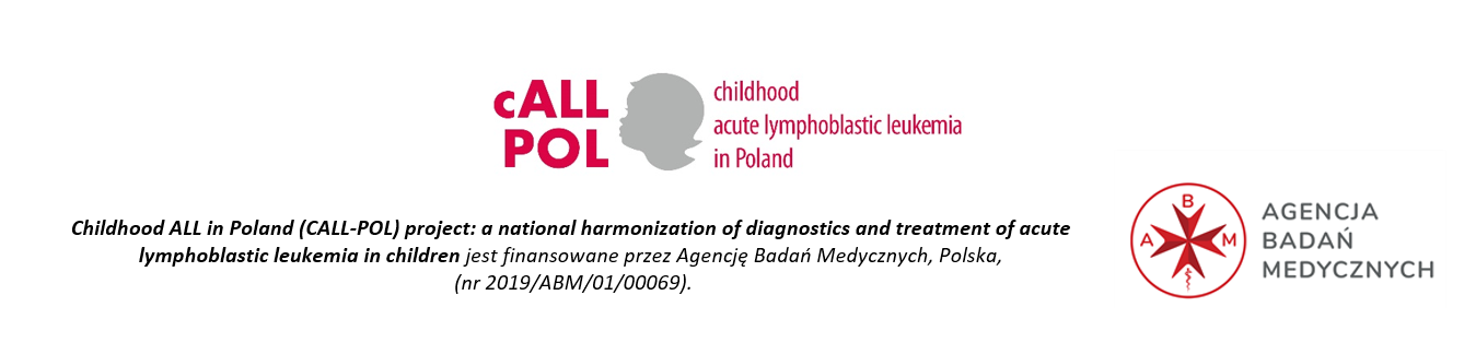 Logotypy projektu - Childhood ALL in Poland (CALL-POL) project: a national harmonization of diagnostics and treatment of acute lymphoblastic leukemia in children